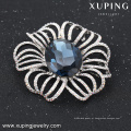 00047-xuping novo design cristais de Swarovski, prata cor grande broche de strass